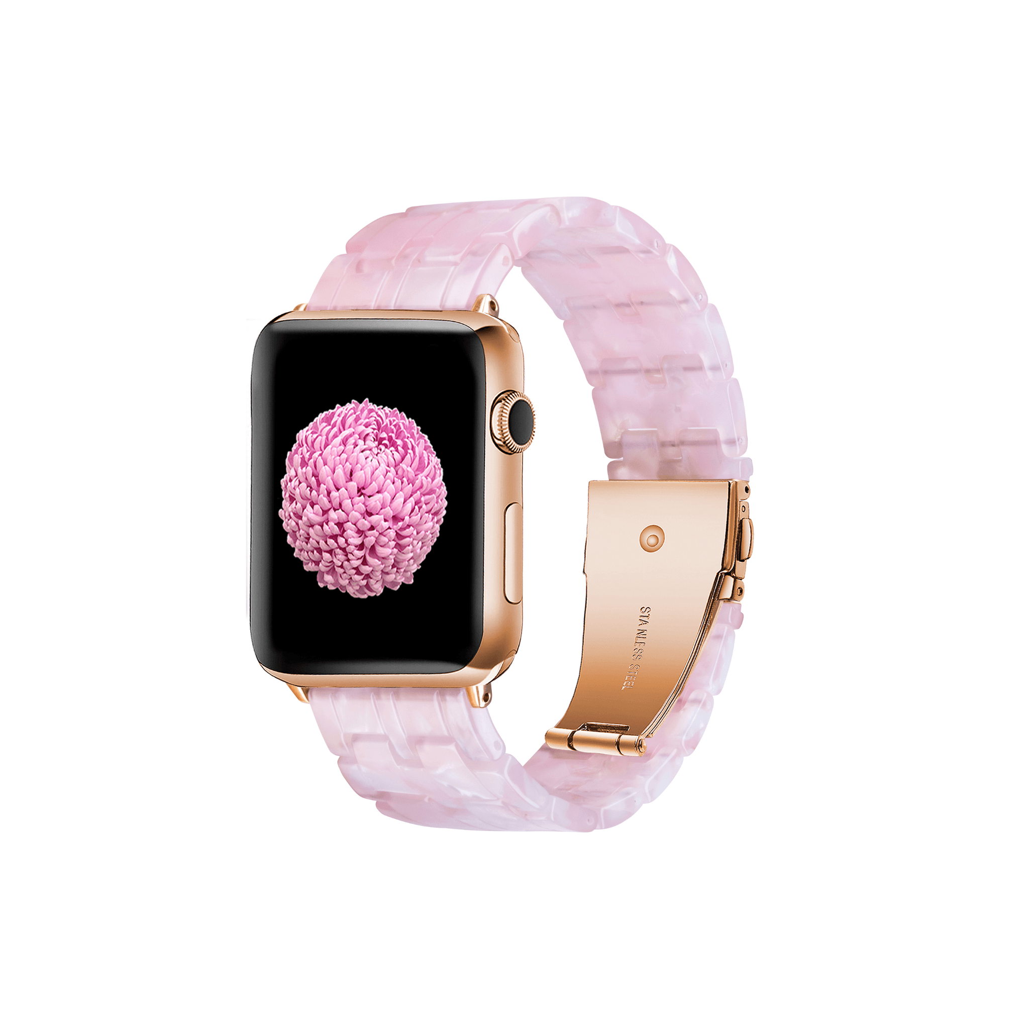 Resinarmband Pink für Apple Watch – modernes, pinkfarbenes Band mit hoher Leichtigkeit und elegantem Look.